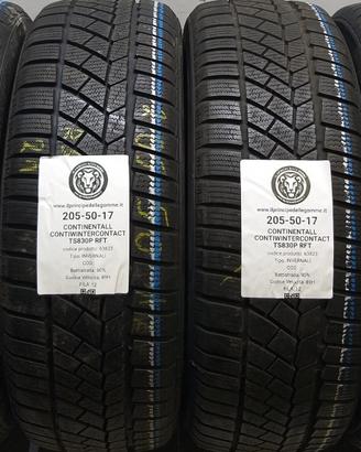 4 GOMME 205 50 17 CONTINENTAL A63823