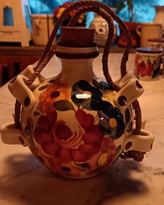 Orcetto in ceramica friulana, decorato a mano