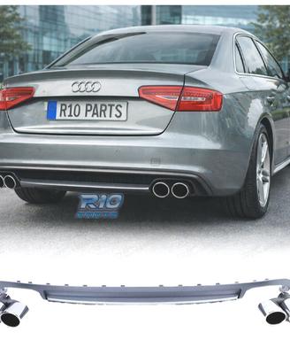 DIFFUSORE AUDI A4 B8 07-11 LOOK S4 + TERMINALI DI 