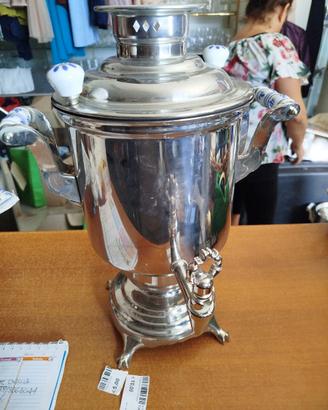 Samovar bollitore elettrico in acciaio vintage