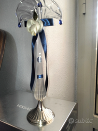 Portafiori vetro Murano e Argento 925