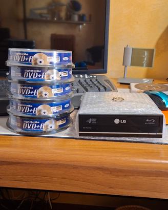 Masterizzatore Blu-ray LG BH10LS30 + 50 DVD+R ligh