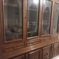 vetrina di legno noce anni 70 