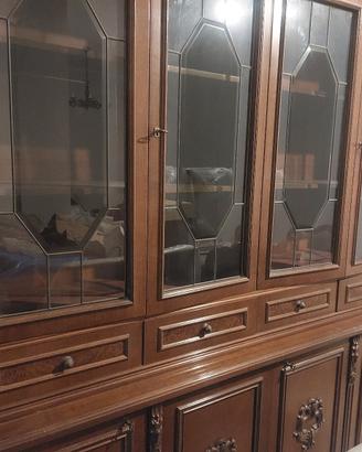 vetrina di legno noce anni 70
