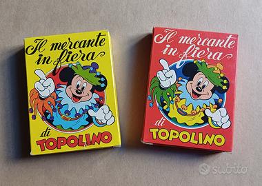 2 pacchetti di carte Mercante in fiera Topolino