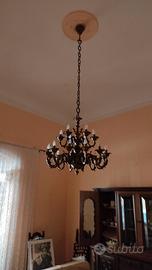 Lampadario in ottone