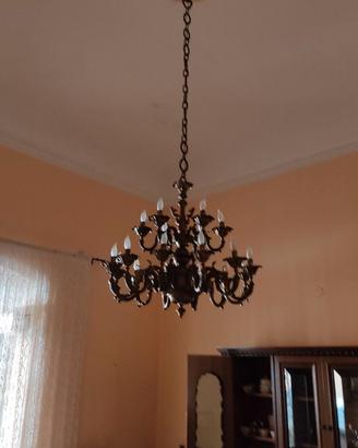 Lampadario in ottone