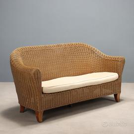 Divano Due Posti in Vimini anni 60