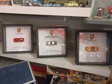 modellini Porsche con cornice 