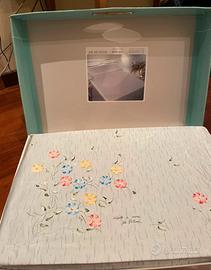 Copriletto singolo misto seta celeste - De Ruschi