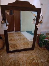 specchio in legno