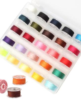 Contenitore con 25 spolette cucito vuote