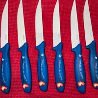 Set x6 coltelli Egan Blu "campo di cuori"