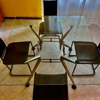 Tavolo Nomos, AIRON piano in cristallo quadrato