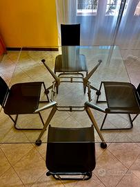 Tavolo Nomos, AIRON piano in cristallo quadrato