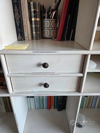 Libreria bianca shabby