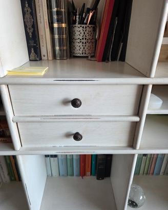 Libreria bianca shabby