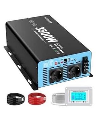 HUXAUEAY Inverter 12v 230v Onda Pura 3500W/7000W
