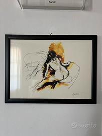 Disegno autografo di Renato Guttuso