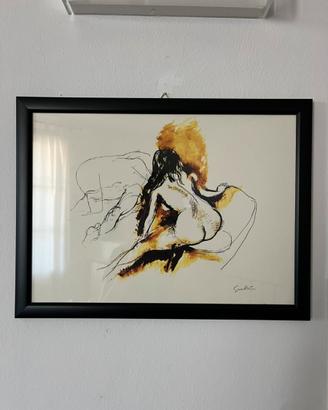 Disegno autografo di Renato Guttuso
