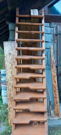 Scala a Passi Alternati in Legno Massello