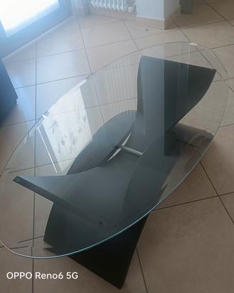 Tavolino ovale in vetro
