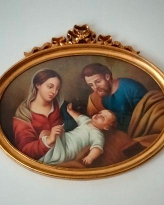 Quadro capo letto ovale