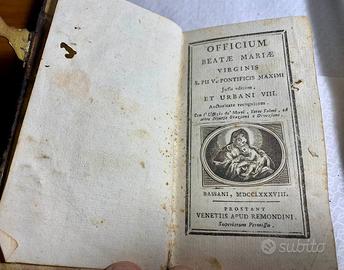 Libretto sacro Officium Beata Maria Vergine 1788