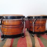 Bongos cubani artigianali in mogano