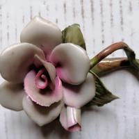 Fiore in ceramica capodimonte ceramica