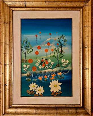 Quadro naïf olio su tela di Marilisa Zamariola