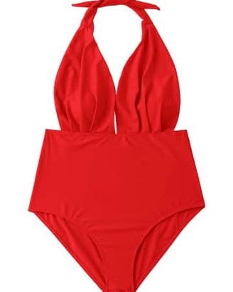 costume intero rosso donna