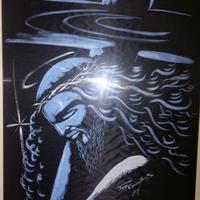 quadro con pittura e disegno 