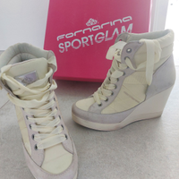 Fornarina sneakers zeppa bianche originali