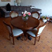 MOBILI DA SALOTTO: TAVOLO, SEDIE, CREDENZA, DIVANO