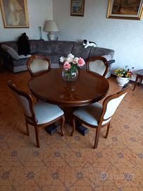 MOBILI DA SALOTTO: TAVOLO, SEDIE, CREDENZA, DIVANO