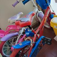 bici Spiderman e bici barbie 