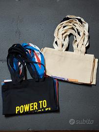 Stock 25 Borse Shopper in Stoffa, Brand assortiti