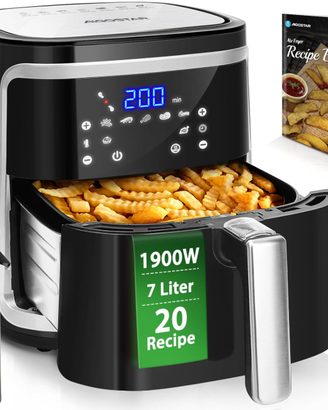 Aigostar Cube 30IBT - Friggitrice ad Aria XXL, 190