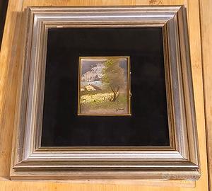 Quadro BARJ - BUZZONI su foglia Argento 996