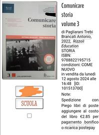 Libro di storia 3 superiori