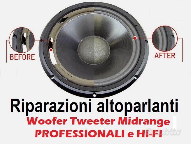Kit Riparazione Woofer 20 Cm &ndash; Bordi In Gomma Per Riconatura Altoparlante