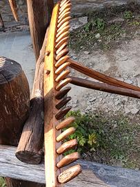 rastrello legno antico 