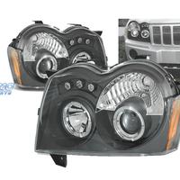 FARI OCCHI ANGEL LED JEEP GRAND CHEROKEE 05-08 NER