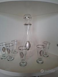 servizio cristallo e argento