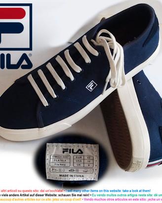 Sneakers Fila, canvas Blu, size 42-43, come nuovo.