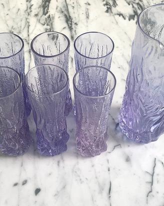 Set Caraffa e bicchieri anni 60 70