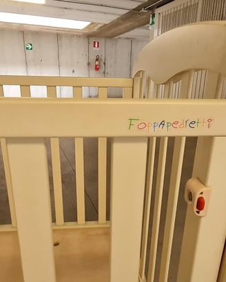 Lettino in legno Foppapedretti sponda a scomparsa