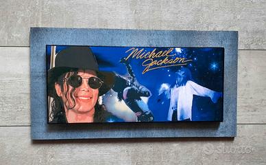 Quadro in legno omaggio a Michael Jackson 