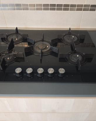 piano cottura gas 5 fuochi 